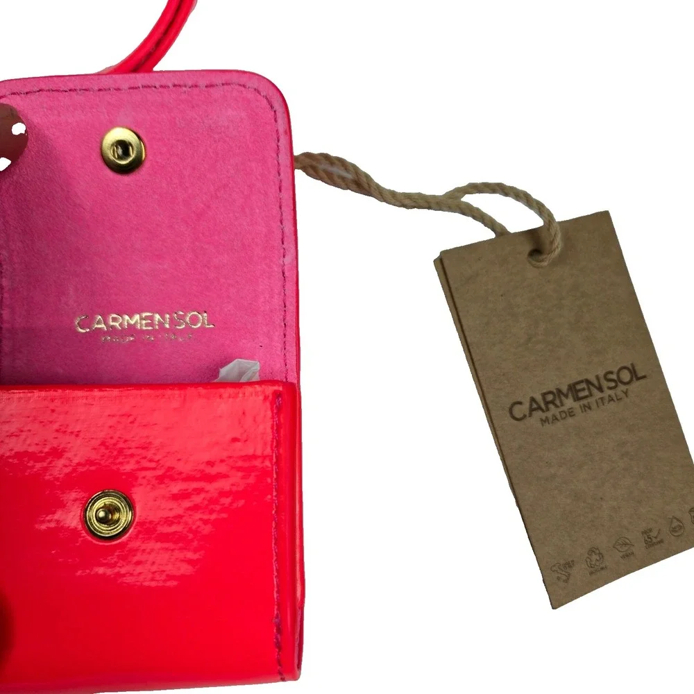 Carmensol Tommy Airpod Pro/Pro2 Case Handmade Made in Italy Pink ‎ Vegan Leather